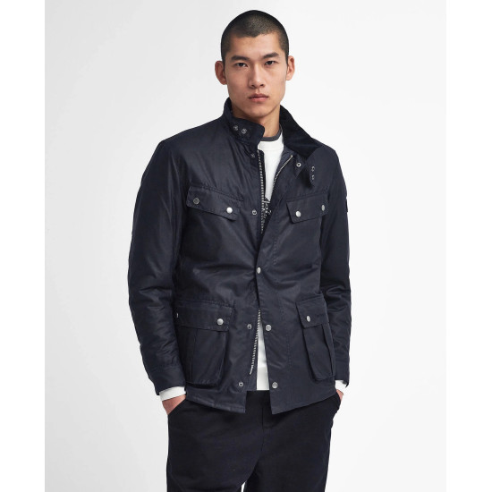 BARBOUR INTERNATIONAL WAXED JACKET MWX0337NY91 BINY91-CLASSIC NAVY