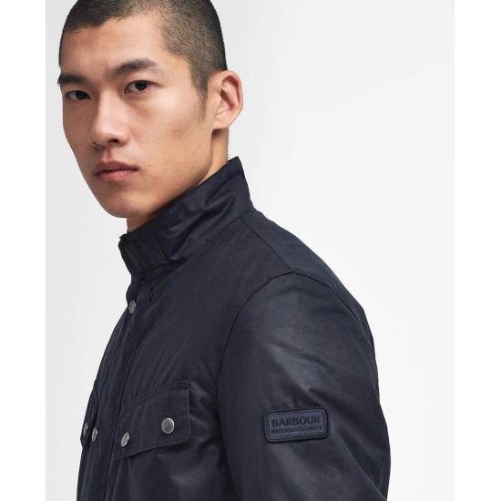 BARBOUR INTERNATIONAL WAXED JACKET MWX0337NY91 BINY91-CLASSIC NAVY