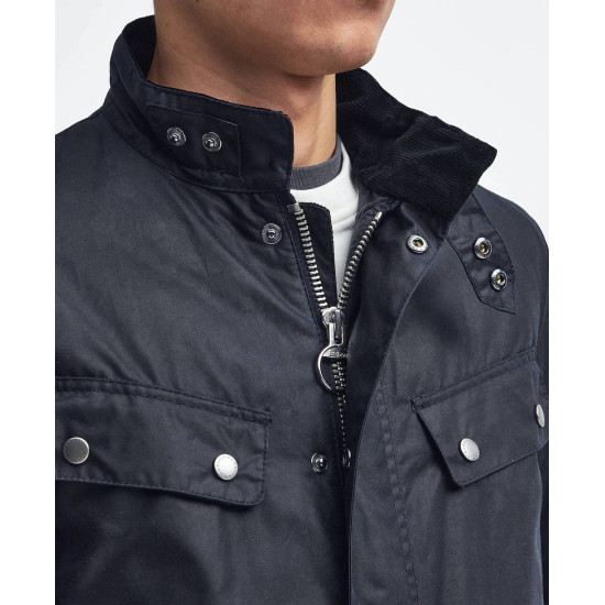 BARBOUR INTERNATIONAL WAXED JACKET MWX0337NY91 BINY91-CLASSIC NAVY