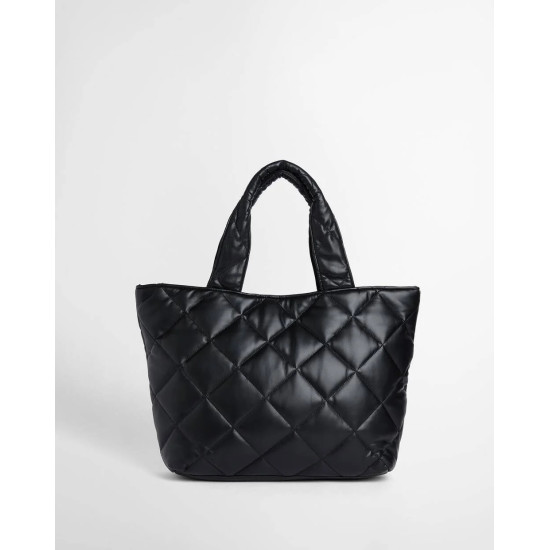 BARBOUR INTERNATIONAL SOFT QUILTED BATTERSEA TOTE BAG LBA0576BK11 BIBK11-BLACK