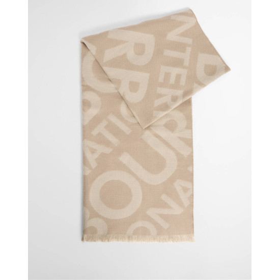 BARBOUR INTERNATIONAL PENDLE BEANIE & KENNA SCARF GIFT SET LGS0105CR31 BICR31-MOONBEAM/CAMEL