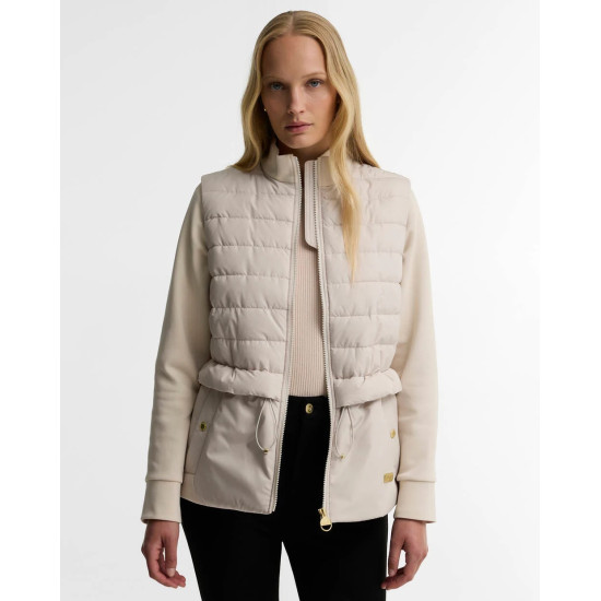 BARBOUR INTERNATIONAL ARI QUILTED SWEATSHIRT LQS0071CR52 BICR52-MOONBEAM