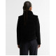 BARBOUR INTERNATIONAL BALATON FAUX-VELVET QUILTED SWEATSHIRT LQS0072BK91 BIBK91-BLACK