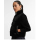 BARBOUR INTERNATIONAL BALATON FAUX-VELVET QUILTED SWEATSHIRT LQS0072BK91 BIBK91-BLACK
