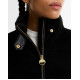 BARBOUR INTERNATIONAL BALATON FAUX-VELVET QUILTED SWEATSHIRT LQS0072BK91 BIBK91-BLACK
