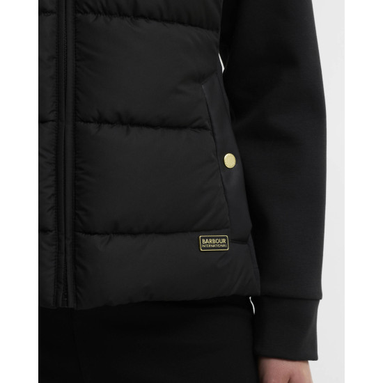 BARBOUR INTERNATIONAL CONWAY QUILTED SWEATSHIRT LQS0073BK11 BIBK11-BLACK