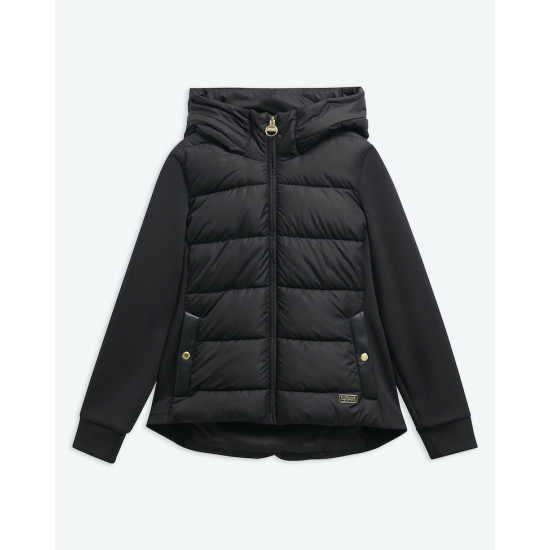 BARBOUR INTERNATIONAL CONWAY QUILTED SWEATSHIRT LQS0073BK11 BIBK11-BLACK