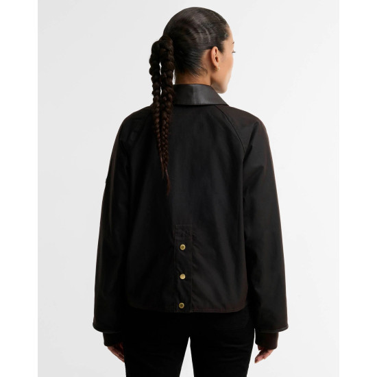 BARBOUR INTERNATIONAL DONNINGTON WAXED JACKET LWX1555RU91 BIRU91-RUSTIC/TRUFFLE NRTH CHECK