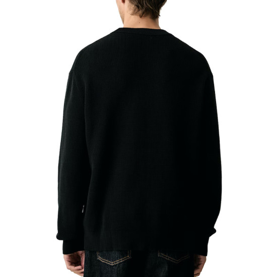CALVIN KLEIN LS CLASSIC COTTON WFL CREWNECK SWEATER 9GG LV04RH326G UB1-BLACK