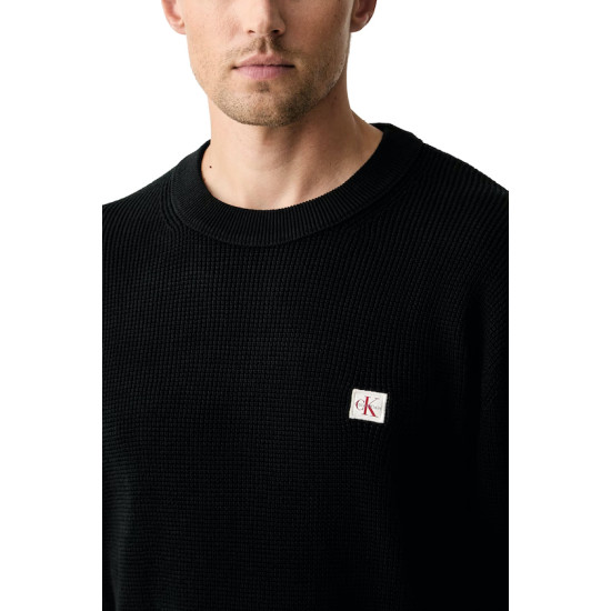 CALVIN KLEIN LS CLASSIC COTTON WFL CREWNECK SWEATER 9GG LV04RH326G UB1-BLACK