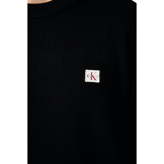 CALVIN KLEIN LS CLASSIC COTTON WFL CREWNECK SWEATER 9GG LV04RH326G UB1-BLACK