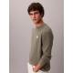 CALVIN KLEIN LS WAFFLE BADGE CREWNK TEE LV040EM217 LDY-DUSTY OLIVE
