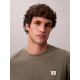 CALVIN KLEIN LS WAFFLE BADGE CREWNK TEE LV040EM217 LDY-DUSTY OLIVE