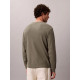 CALVIN KLEIN LS WAFFLE BADGE CREWNK TEE LV040EM217 LDY-DUSTY OLIVE