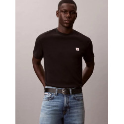 CALVIN KLEIN SS WAFFLE BADGE CREWNK TEE LV04RD008G UB1-BLACK