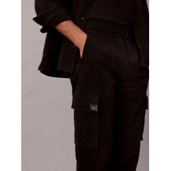 CALVIN KLEIN SKINNY ELASTIC TWILL CARGO PANTS LV04RD608G UB1-BLACK