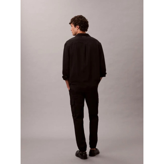CALVIN KLEIN SKINNY ELASTIC TWILL CARGO PANTS LV04RD608G UB1-BLACK