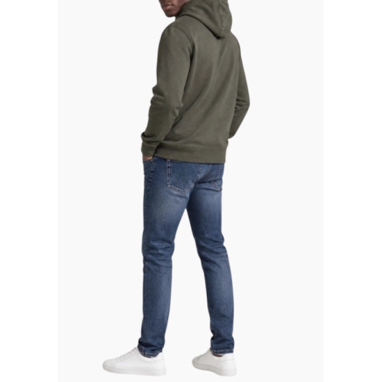 CALVIN KLEIN CL LS 350TERRY WVN LBL HOODIE LV04RG269G LDY-DUSTY OLIVE