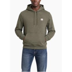 CALVIN KLEIN CL LS 350TERRY WVN LBL HOODIE LV04RG269G LDY-DUSTY OLIVE