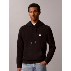 CALVIN KLEIN CL LS 350TERRY WVN LBL HOODIE LV04RG269G UB1-BLACK