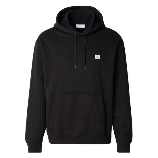 CALVIN KLEIN CL LS 350TERRY WVN LBL HOODIE LV04RG269G UB1-BLACK