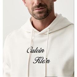 CALVIN KLEIN CL LS 350TERRY SCRIP HOODIE LV04RG271G YAS-WHITE