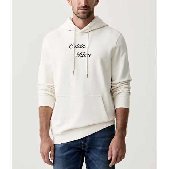 CALVIN KLEIN CL LS 350TERRY SCRIP HOODIE LV04RG271G YAS-WHITE