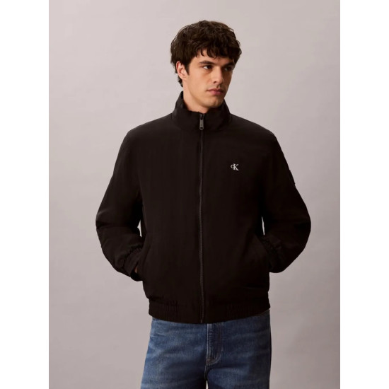 CALVIN KLEIN LS PADDED NYLON HARRINGTON JACKET LV04RG500G UB1-BLACK