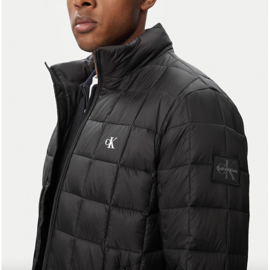 CALVIN KLEIN LS ULTRL TWT NYLON QUILTED PUFFER LV04RG506G UB1-BLACK