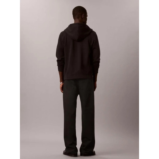 CALVIN KLEIN CL LS 350TERRY WVN LBL FZ HOODIE LV04RH234G UB1-BLACK