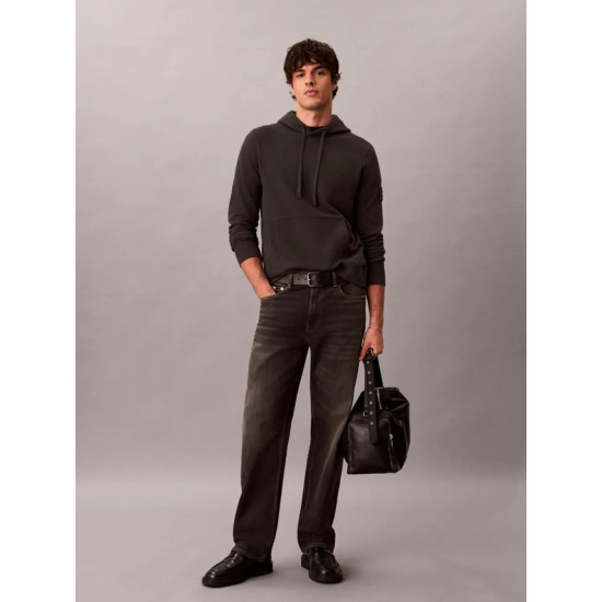 CALVIN KLEIN LS EU 350TERRY BADGE HOODIE LV04RJ201G 8MN-PIRATE BLACK