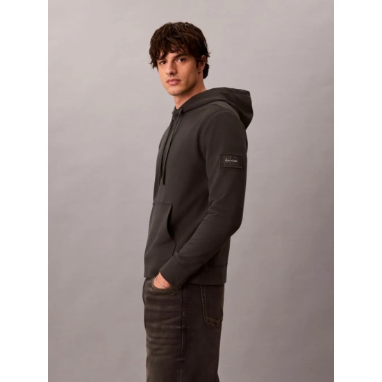 CALVIN KLEIN LS EU 350TERRY BADGE HOODIE LV04RJ201G 8MN-PIRATE BLACK