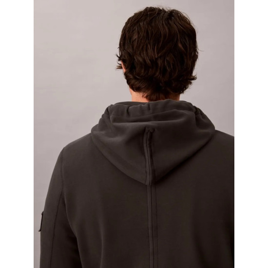CALVIN KLEIN LS EU 350TERRY BADGE HOODIE LV04RJ201G 8MN-PIRATE BLACK