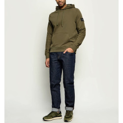 CALVIN KLEIN LS EU 350TERRY BADGE HOODIE LV04RJ201G LI1-OLIVE NIGHT 