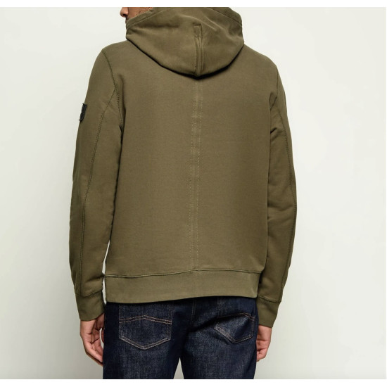 CALVIN KLEIN LS EU 350TERRY BADGE HOODIE LV04RJ201G LI1-OLIVE NIGHT 