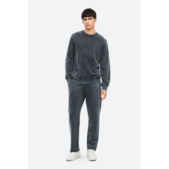 DIRTY LAUNDRY REGULAR CREWNECK WITH DESTROYS DLMC000136 VINTAGE GREY