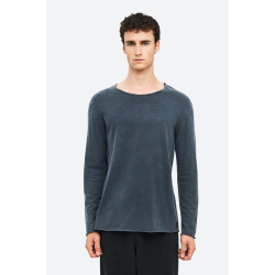 DIRTY LAUNDRY RAW EDGES LONGSLEEVE DLML000168 VINTAGE BLUE