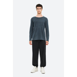 DIRTY LAUNDRY RAW EDGES LONGSLEEVE DLML000168 VINTAGE BLUE