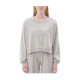 DIRTY LAUNDRY OVERSIZED ASSYMETRIC CREWNECK DLWC000036 VINTAGE GREIGE