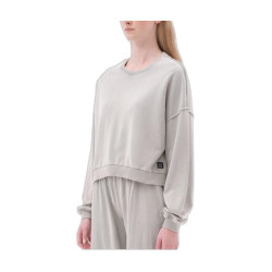 DIRTY LAUNDRY OVERSIZED ASSYMETRIC CREWNECK DLWC000036 VINTAGE GREIGE