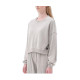 DIRTY LAUNDRY OVERSIZED ASSYMETRIC CREWNECK DLWC000036 VINTAGE GREIGE