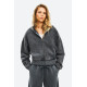 DIRTY LAUNDRY CROPPED FULLZIP WITH SEAMING DLWF000064 VINTAGE GREY 