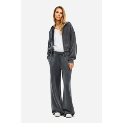 DIRTY LAUNDRY CROPPED FULLZIP WITH SEAMING DLWF000064 VINTAGE GREY 