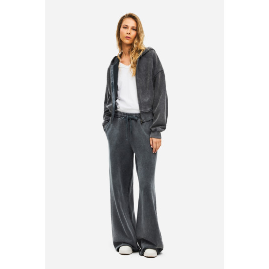 DIRTY LAUNDRY CROPPED FULLZIP WITH SEAMING DLWF000064 VINTAGE GREY 