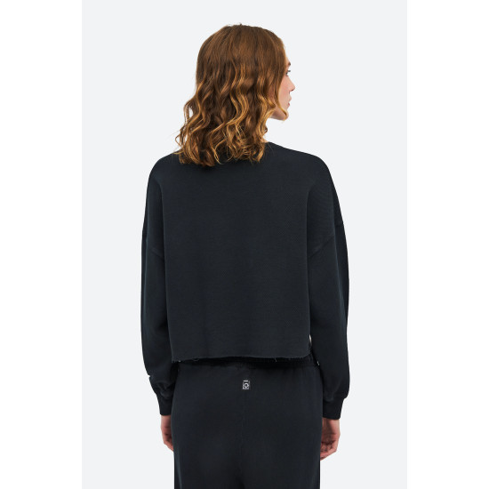 DIRTY LAUNDRY PIQUE FLEECE LONGSLEEVE DLWL000057 VINTAGE BLACK