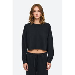 DIRTY LAUNDRY PIQUE FLEECE LONGSLEEVE DLWL000057 VINTAGE BLACK