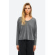 DIRTY LAUNDRY V NECK RELAXED LONGSLEEVE DLWL000064 VINTAGE GREY