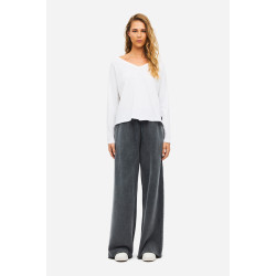 DIRTY LAUNDRY WIDELEG SWEATPANTS WITH RAW EDGES DLWSP000041 VINTAGE GREY