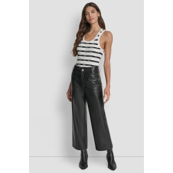DKNY TROUSERS DJ6P3117 F5L-BLACK/HORN