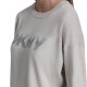 DKNY LOGO PULLOVER DJ6R0241 J1V-PEBBLE HEATHER